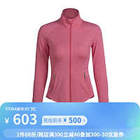 titikaactiveTITIKAACTIVE瑜伽运动外套女开衫立领跑步休闲夹克上衣 51370 粉色-9913 XS