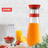 PYREX玻璃水杯水壶一壶两杯家用凉水壶水瓶耐热茶水分离杯