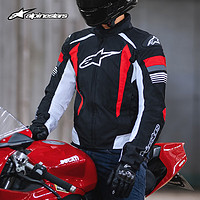 Alpinestars T-GP X a星摩托车骑行服机车服秋冬防水保暖骑士服男骑行夹克 黑白亮红色 XL