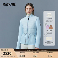 MACKAGE城市穿型系列-女士纯色短款收腰针织轻羽绒夹克 朝雾蓝 S