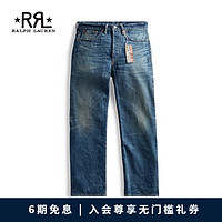 RRL男装 经典款复古五口袋版型镶边牛仔裤RL90192 400-蓝色 32/32