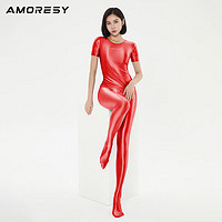 AMORESY Electra系列彩色打底紧身性感T恤红色