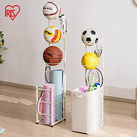 爱丽思（IRIS）篮球收纳架落地置物架家用客厅玩具可移动运动器材瑜伽垫收纳架子 有框-镂空款 2层