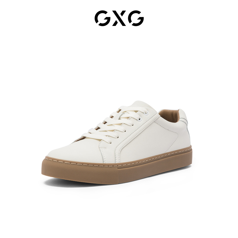 GXG男鞋 纯色男士小白鞋男夏款潮流运动板鞋透气鞋子