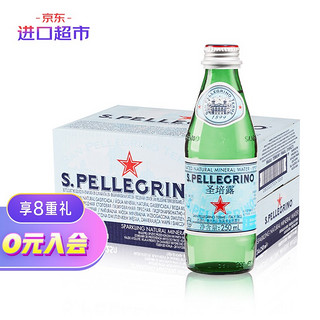 圣培露 意大利含气天然矿泉水气泡水 饮用水 250ml*24瓶