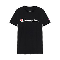 Champion 冠军 草写logo圆领短袖T恤 athletics线