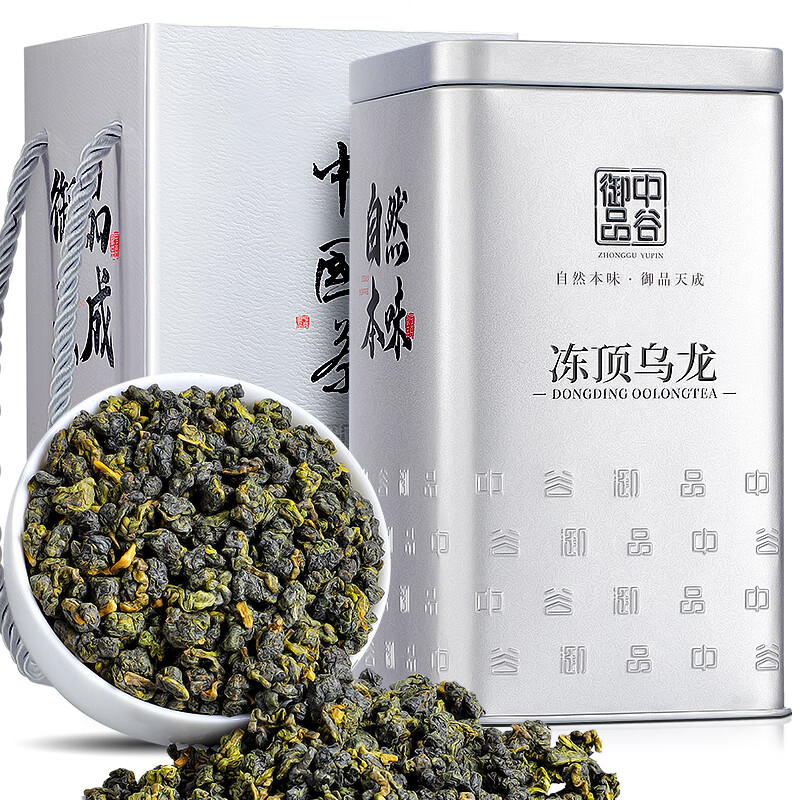 中谷御品茶叶乌龙茶 冻顶乌龙茶 2023新茶特级浓香型台式高山茶叶礼盒250g