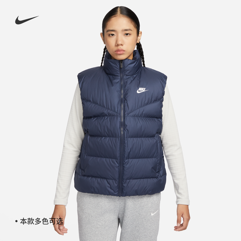 NIKE 耐克 官方THERMA-FIT女羽绒服马甲冬季新款加绒保暖加厚FZ1104