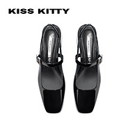 Kiss Kitty KISSKITTY时装凉鞋女夏季新款方头粗跟包头仙女风配裙子女鞋