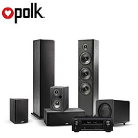 polk 普乐之声 T50+X1600 音响 音箱 家庭影院 5.1落地家庭音响 天龙功放机 家用客厅组合hifi电视音响 低音炮