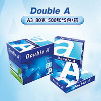 Double A 达伯埃打印纸复印纸草稿白纸张 办公用品 2500张/5包整箱 A3 80g