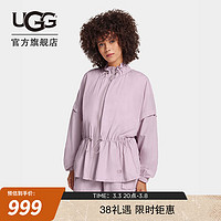 UGG夏季新款女士舒适时尚纯色长拉链长袖休闲服夹克 1152865 MAU 粉紫色 XS