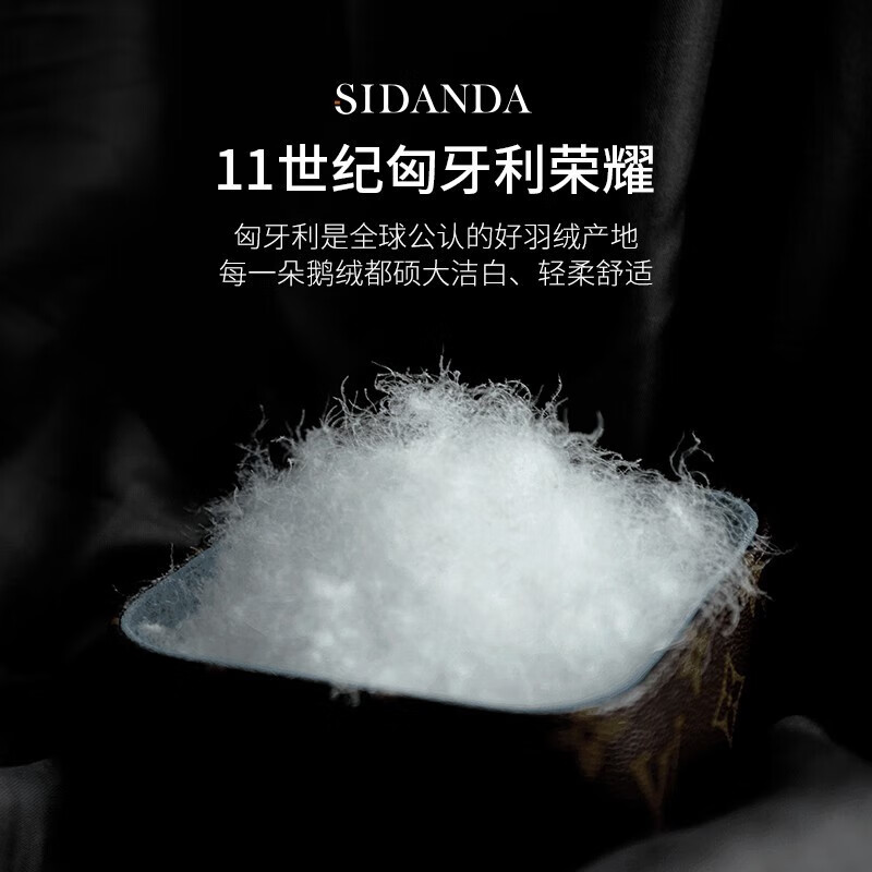 SIDANDA枕芯 枕头 95%白鹅绒枕头 五星级酒店同款全棉柔软舒适泡芙枕 2022年款全鹅绒泡芙枕-低枕