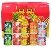 ace 海太 HAITAI）韩国进口果肉饮料整箱网红乐天LOTTE芒果汁海太葡萄汁混合味 5种口味10瓶礼盒