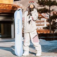 NOBADAY 软壳滑雪服DAWN女防风防水大口袋单板滑雪卫衣男外套上衣