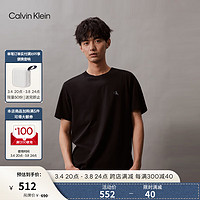 Calvin Klein Jeans24春夏男士休闲通勤字母印花舒适宽松短袖T恤J325573 BEH-太空黑 M
