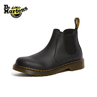 Dr.Martens 馬丁2976  英倫風時尚短靴軟皮黑色切爾西靴 黑色 37