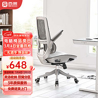 西昊M59AS 家用电脑椅 全网办公椅 学习椅 双背 人体工学椅宿舍椅 M59网座+3D扶手