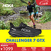 HOKA ONE ONE 男女款春夏挑戰者7全地形跑鞋CHALLENGER 7 GTX防水戶外 黑色/黑色-女 37