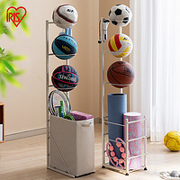 爱丽思（IRIS）篮球收纳架落地置物架家用客厅玩具可移动运动器材瑜伽垫收纳架子 有框-布艺款 2层