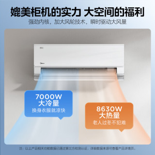 美的 KFR-50GW/MJ101-1 变频一级能效 2匹 壁挂式空调