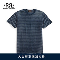 RRL男装 经典款棉质条纹平纹针织T恤RL91451 410-图片色 M