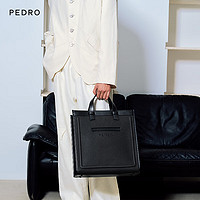 Pedro24春季插带大容量通勤托特男包手提包PM2-26320180 黑色 综合色