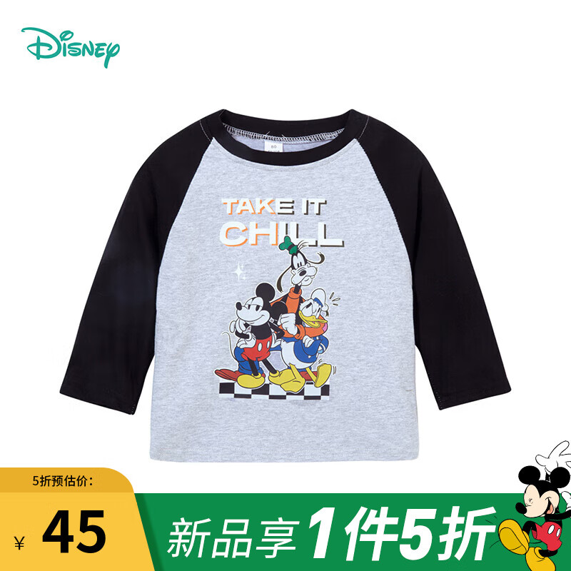 Disney 迪士尼 儿童纯棉t恤