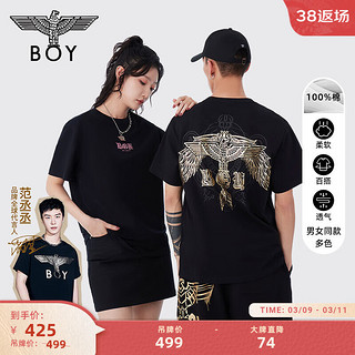 BOY LONDON 潮牌龙年短袖老鹰烫金时尚高端T恤N01906 粉色 S