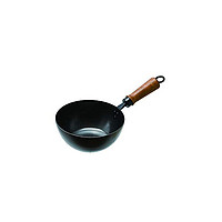 PEARL METAL 炒锅单手柄小型炒锅黑铁锅深型黑色