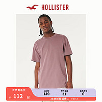 HOLLISTER 24春夏凉感百搭圆领短袖T恤男装女装354814-1 深紫色 XS (170/84A)