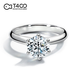 T400 莫桑钻石戒指女款单钻六爪求婚结婚闭口送女友情人节礼物 一克拉