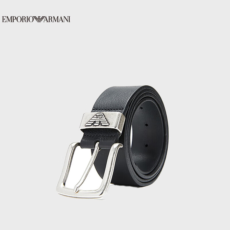 阿玛尼EMPORIO ARMANI皮带EA男士LOGO鹰标时尚针扣腰带礼盒 120