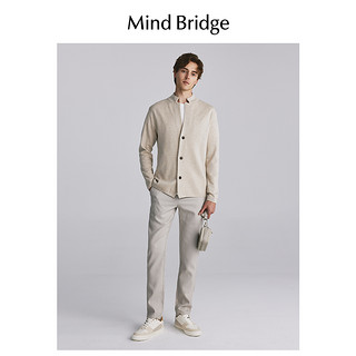 Mind Bridge MindBridge百家好2024新款小立领针织衫春季毛衣男士商务开衫外套