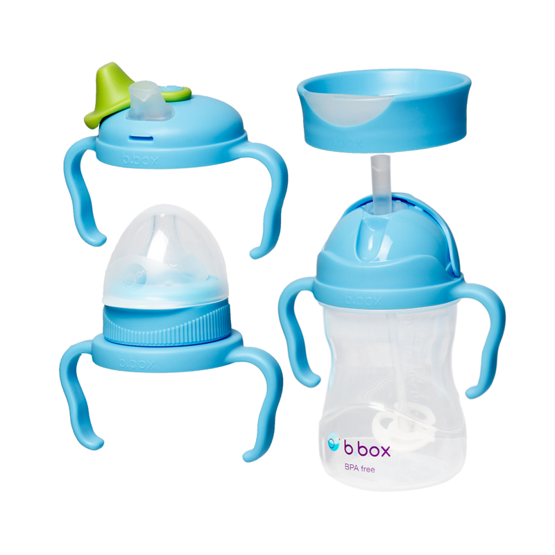 b.box bbox仿母乳奶瓶学饮杯宝宝婴儿水杯吸管杯儿童直饮鸭嘴杯子240ml