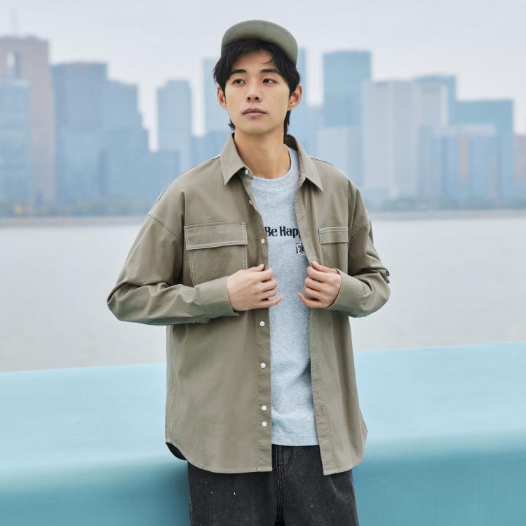 Semir 森马 男士工装长袖衬衫 101123105107