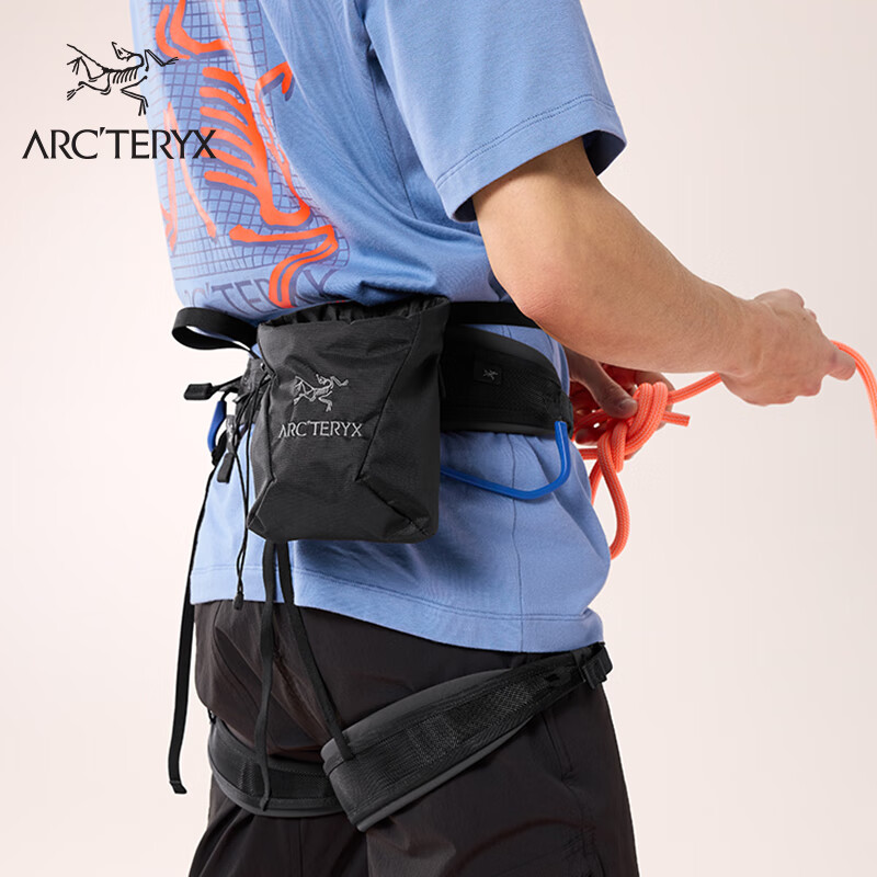 ARC’TERYX始祖鸟 ION LIGHTWEIGHT CHALK BAG 男女同款 粉袋 Black/黑色