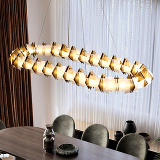凯乔 现代轻奢吊灯全铜后现代客厅设计师餐厅个性圆形大厅