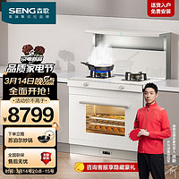 森歌（SENG）集成灶海豚系列白色 蒸烤一体灶 蒸箱烤箱一体式厨房灶具家用蒸烤箱燃气灶  L1ZK 天然气
