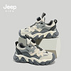 Jeep 吉普 儿童软底跑鞋防滑运动鞋  灰色