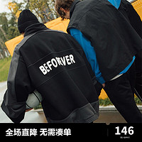 太平鸟 男装 半拉链卫衣休闲时尚潮流舒适B1BFC1210 黑色 S