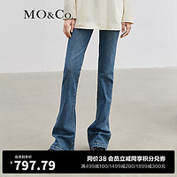 MO&Co.秋季微喇土耳其棉牛仔裤MBB3JEN029休闲裤美式 