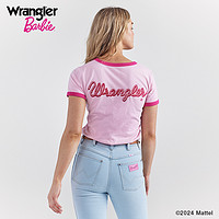 Wrangler 威格 ®xBarbie™「丹宁梦境」胶囊系列24新款植绒女士短袖T恤
