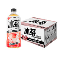 88VIP：元氣森林 冰茶減糖白桃茉莉冰茶900ml*12瓶飲料整箱