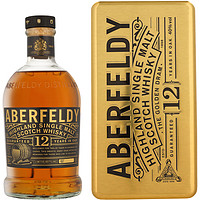 艾柏迪（Aberfeldy） 12年 单一麦芽威士忌  洋酒 黄金礼盒装700ml
