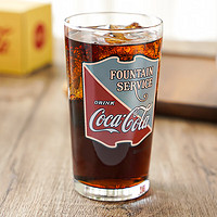 ADERIA可口可乐玻璃杯水杯Cocacola复古美式酒杯日本石塚可乐杯冰爽305