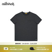 allbirds Anytime Tee绿动休闲短袖T恤舒适男款上衣 自然黑 M