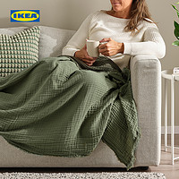 IKEA宜家VALLKRASSING瓦卡辛休闲毯空调毯午休午睡家用办公室