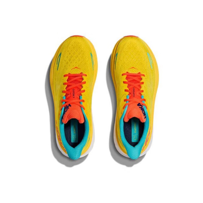 HOKA ONE ONE男鞋跑步鞋Clifton 9运动鞋时尚缓冲轻盈舒适网面透气 Bellwether Blue/Dazzlin6 8.5