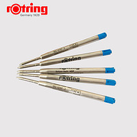 rOtring 红环 德国Rotring红环圆珠笔芯1.0mm巨无霸原子笔替换芯蓝色黑色通用金属笔芯